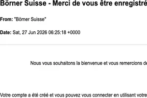 Börner Suisse - Merci de vous être enregistré