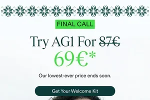 Last Call: AG1's Lowest Ever Price