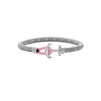 Bracelet Ancre Phrep Lite Argent Nylon Gris Blanc Rose