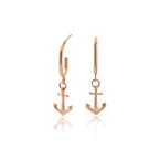 Boucle d'oreille créoles The Anchor II en or rose