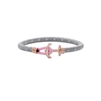 Bracelet Ancre Phrep Lite Or Rose Nylon Gris Blanc Rose