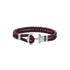 Bracelet ancre Phrep Argent Mauve Foncé