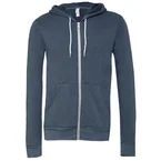 Sweat à capuche zippé en molleton unisexe Heather Navy