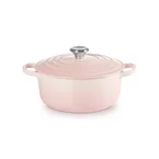 Le Creuset Poêle Signature Rôtissoire Ronde 20 cm Coquillage Rose