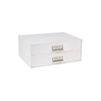 BIRGER Boîte à tiroirs 2 compartiments - Blanc