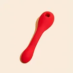 Vibromasseur à poser "Coco Puissante" en silicone médical - 19 cm (rouge)