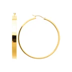 Boucles d’oreilles créoles larges dorées – bijou intemporel et élégant