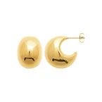 Boucles d’oreilles dorées arrondies – en acier inoxydable