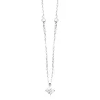 Collier serti de 3 zircons en argent
