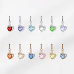 Charms de pierre de naissance Totwoo (argent/or rose)