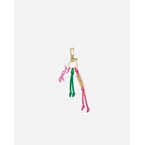 Portachiavi con perline e logo lettering PINKO