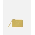 Pochette da polso in pelle con logo uccellini