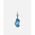 Charm cavalluccio marino similpelle blu