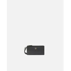 Porta carte rettangolare in pelle con laccio da polso
