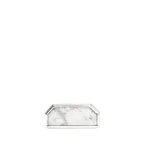 Silver Half Cut Howlite Ring