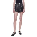 Crackled Faux Leather Shorts