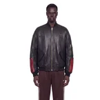 Adidas X Willy Chavarria Leather Bomber Jacket