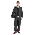 Single-Breasted Wool Blend Coat