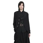 Layered Wool and Taffeta Blazer