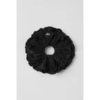 Micro Plisse Oversize Scrunchie - Black