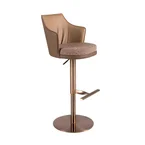 Tabouret de bar design « Noemi » avec fonction pivotante et réglage en hauteur