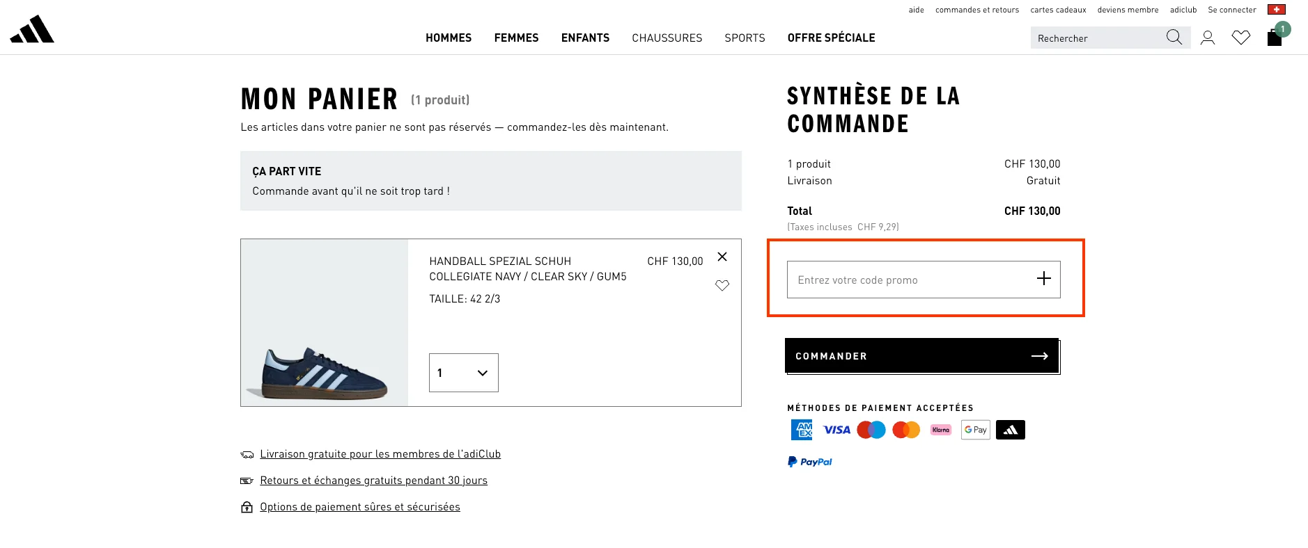 Comment utiliser le code promo ? - adidas