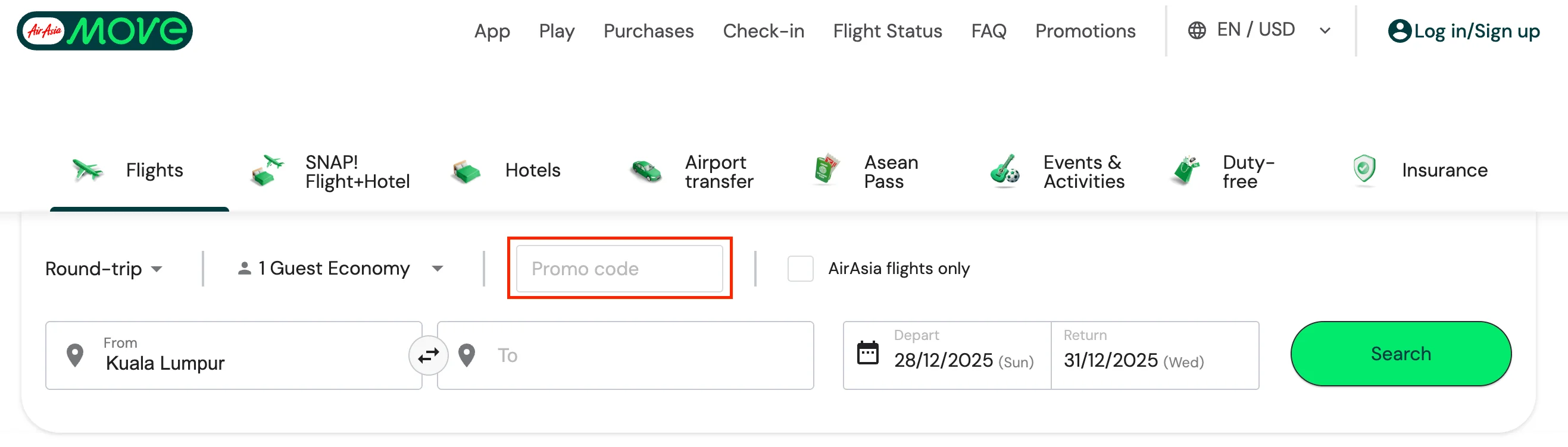 Comment utiliser le code promo ? - Air Asia