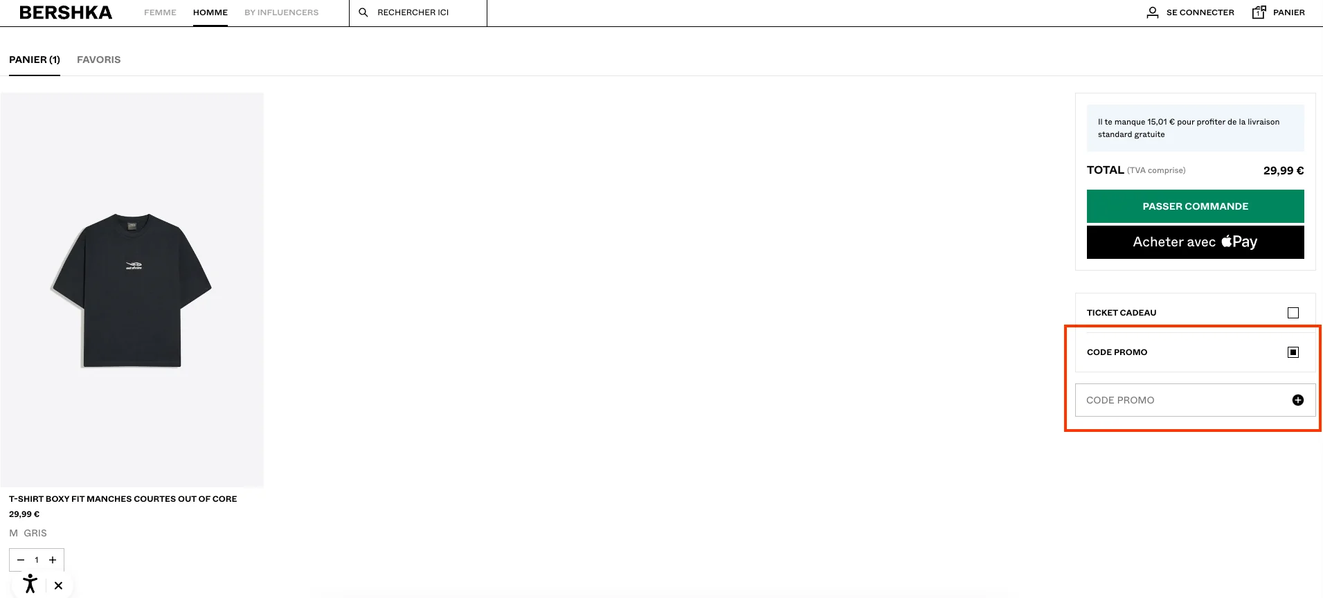 Comment utiliser le code promo ? - Bershka