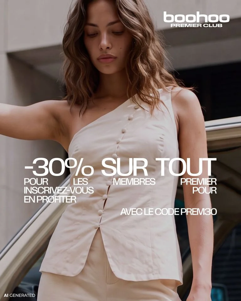 Preuve du coupon - Boohoo - Code promo Boohoo : [[avantage premier]] à l'inscription pour membres