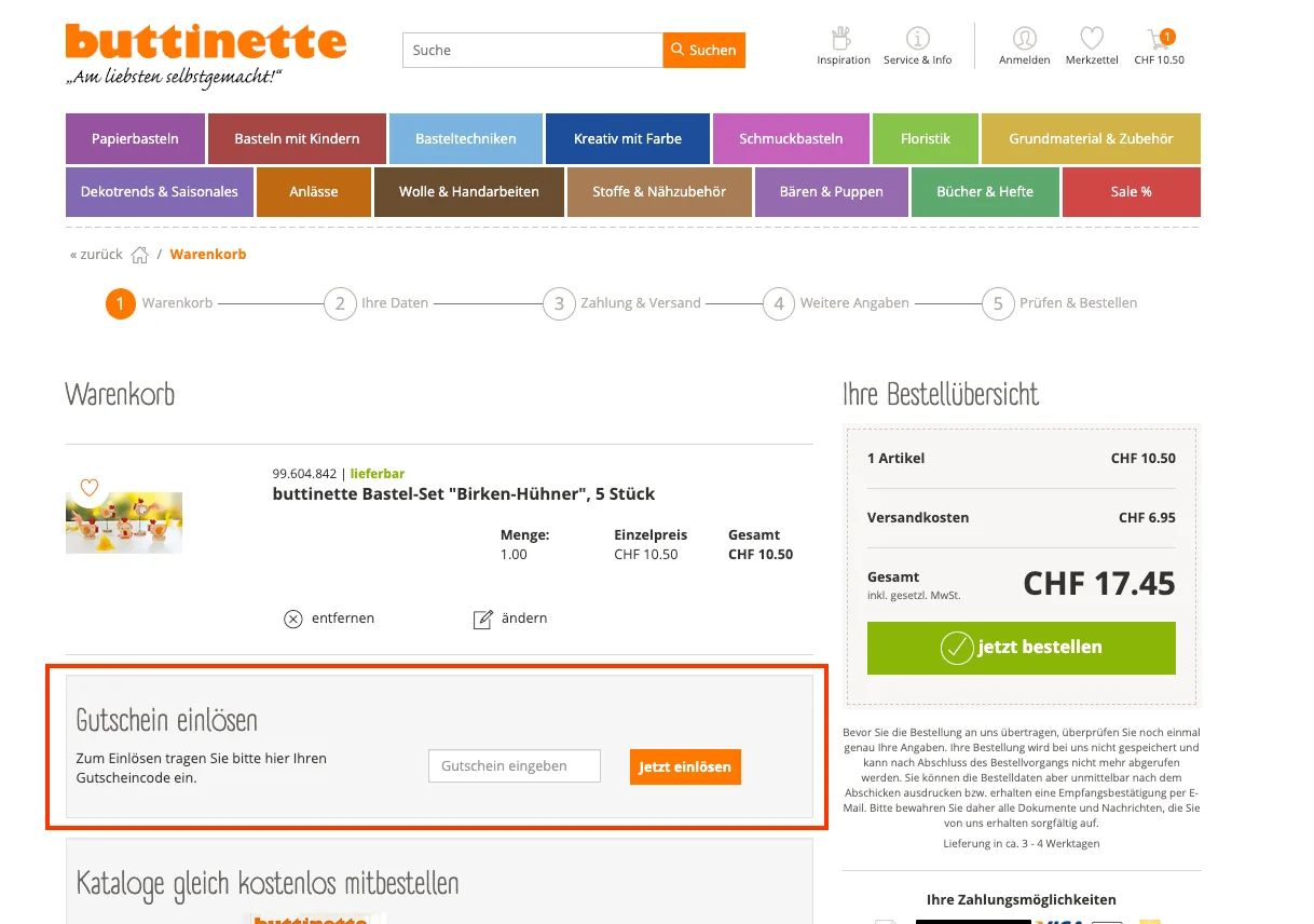 Comment utiliser le code promo ? - Buttinette