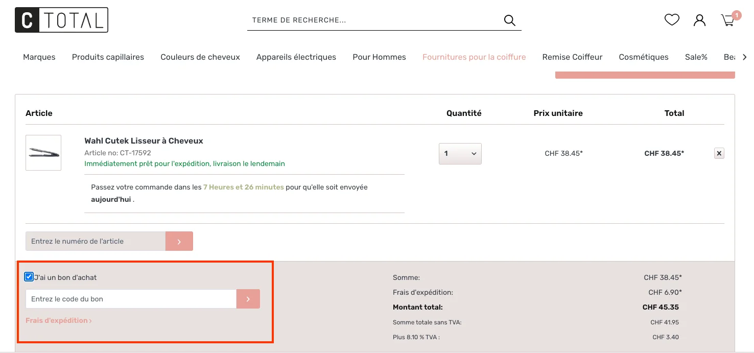 Comment utiliser le code promo ? - C TOTAL