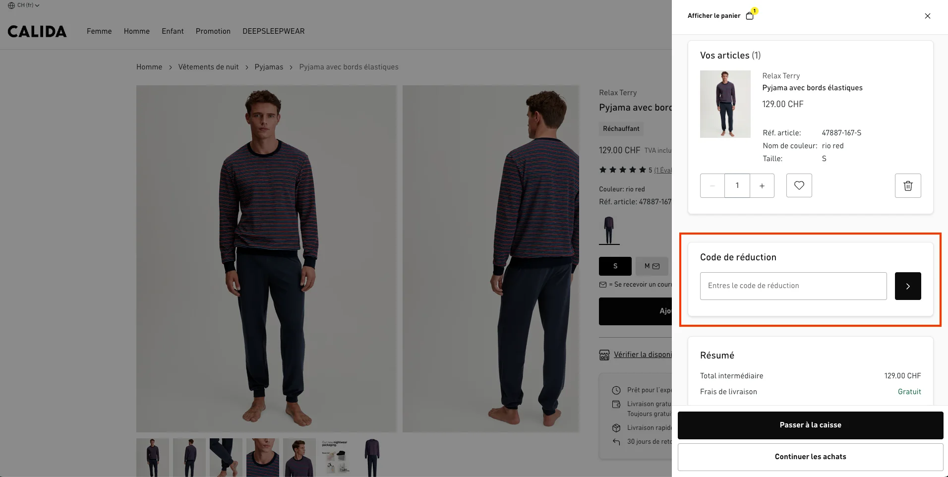 Comment utiliser le code promo ? - Calida
