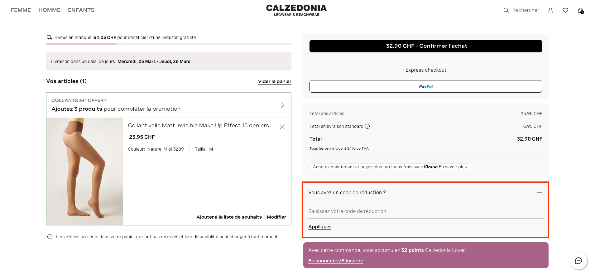 Comment utiliser le code promo ? - Calzedonia