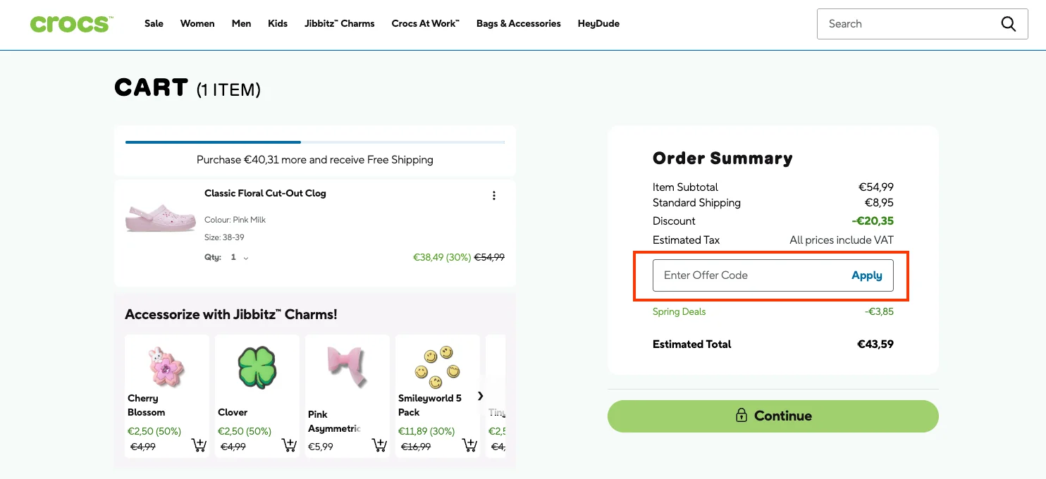 Comment utiliser le code promo ? - Crocs