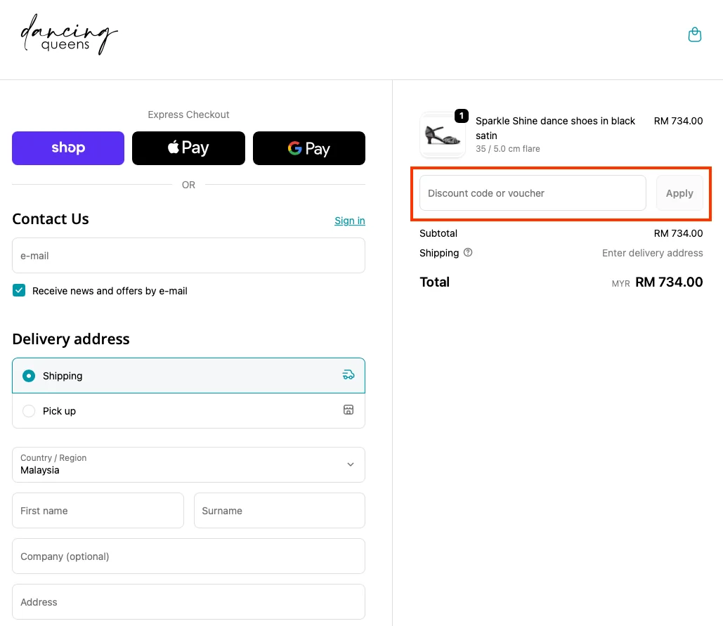 Comment utiliser le code promo ? - Dancing Queens