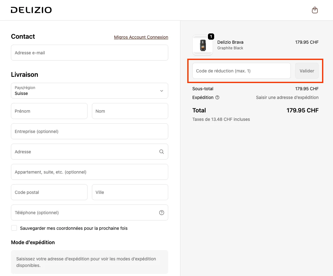 Comment utiliser le code promo ? - Delizio
