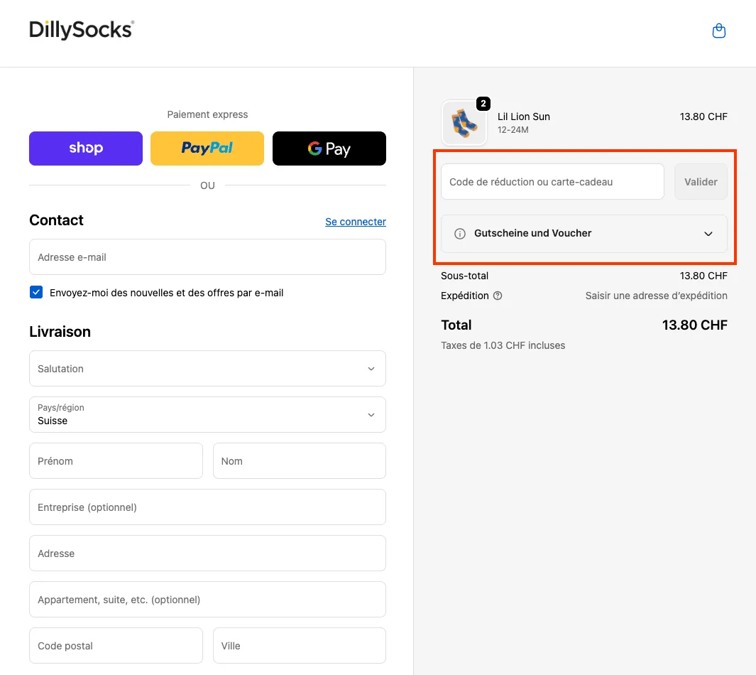 Comment utiliser le code promo ? - Dilly Socks