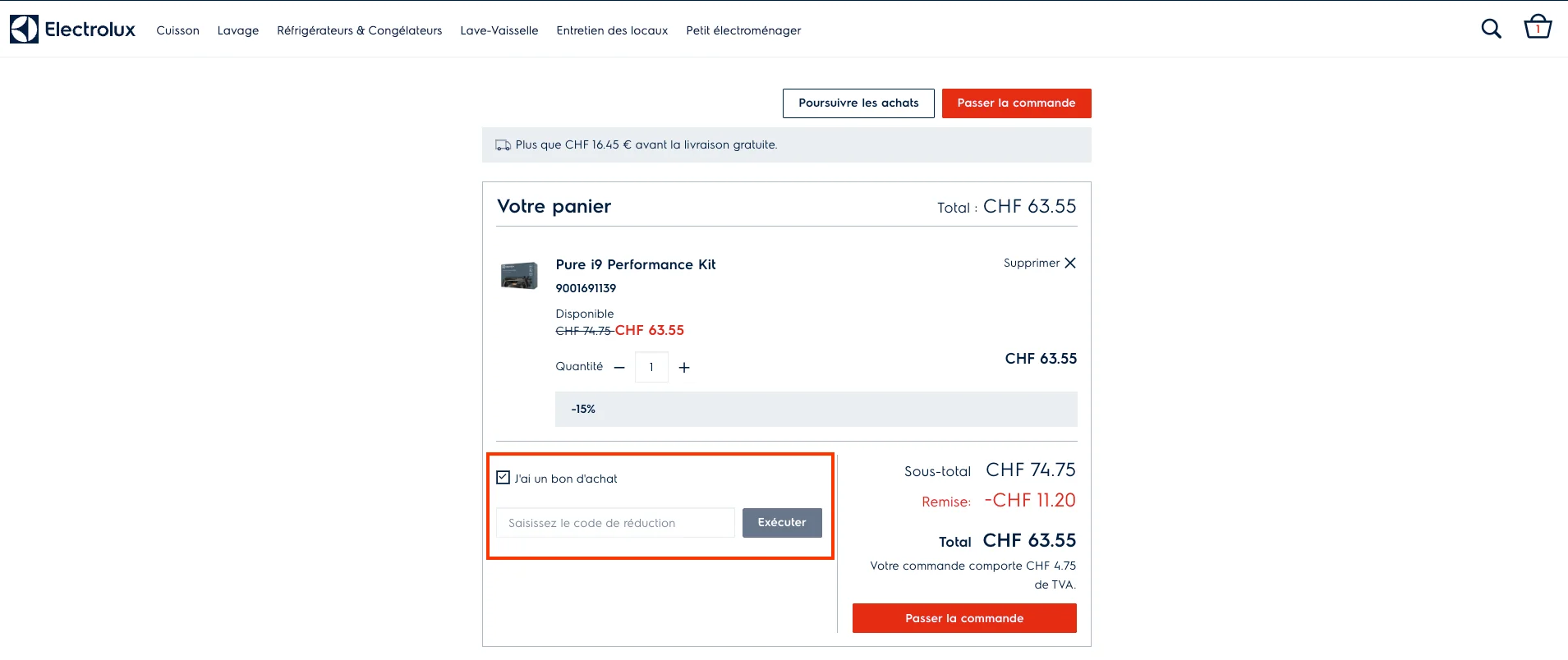 Comment utiliser le code promo ? - Electrolux