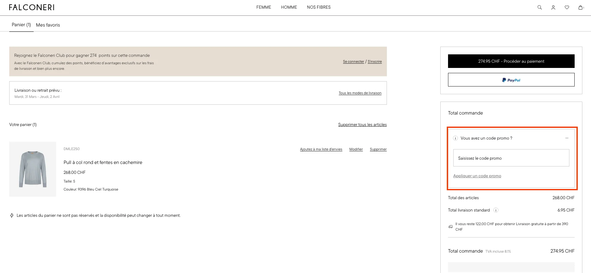Comment utiliser le code promo ? - Falconeri
