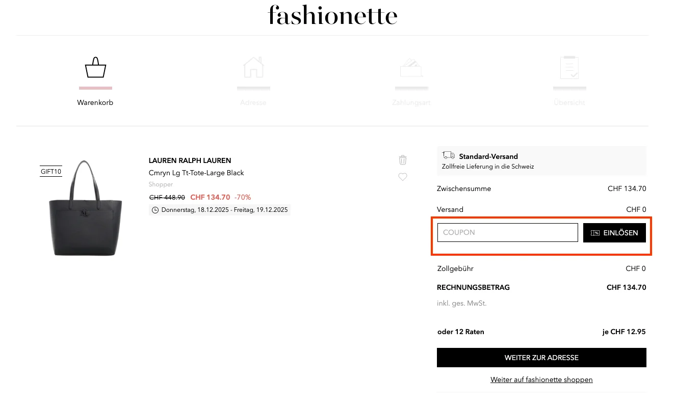 Comment utiliser le code promo ? - fashionette
