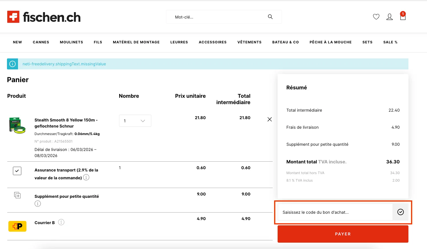 Comment utiliser le code promo ? - Fischen