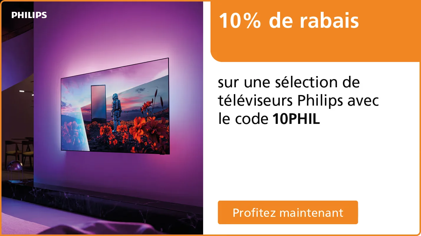 Preuve du coupon - Fust - Code promo Fust : [[10% de rabais]] sur téléviseurs Philips sélectionnés