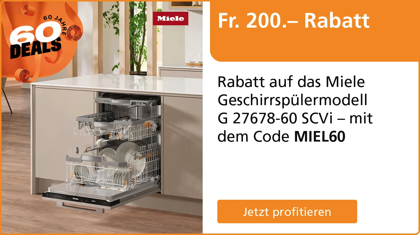 Preuve du coupon - Fust - Code promo Fust : [[60% de réduction]] sur le lave-vaisselle Miele G 27678-60 SCVi