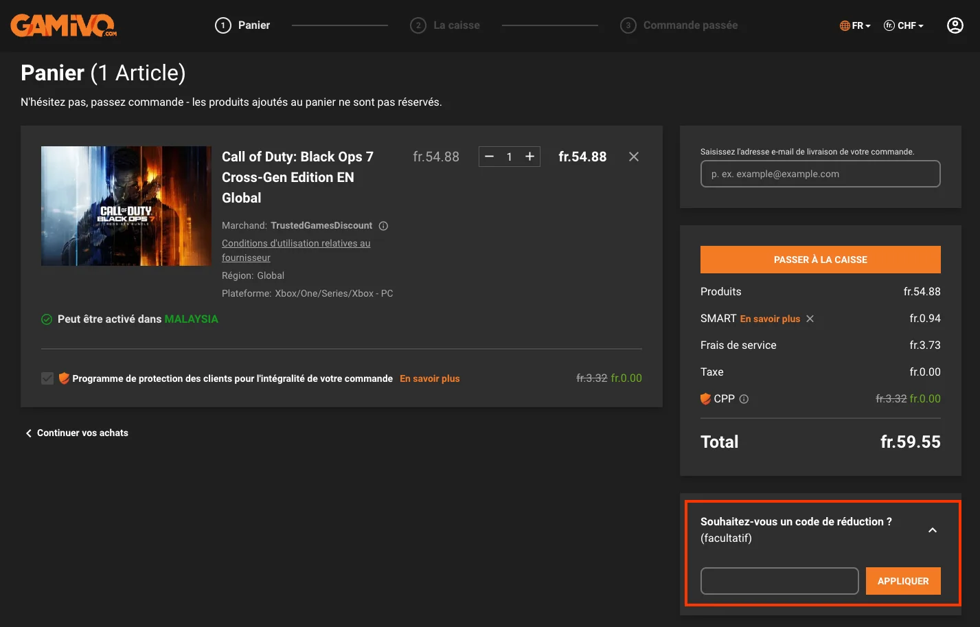 Comment utiliser le code promo ? - Gamivo