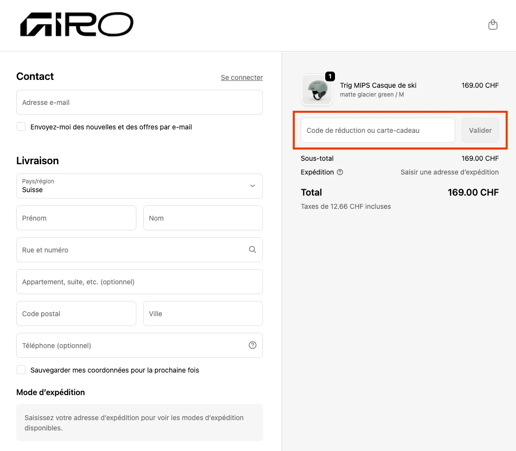 Comment utiliser le code promo ? - Giro