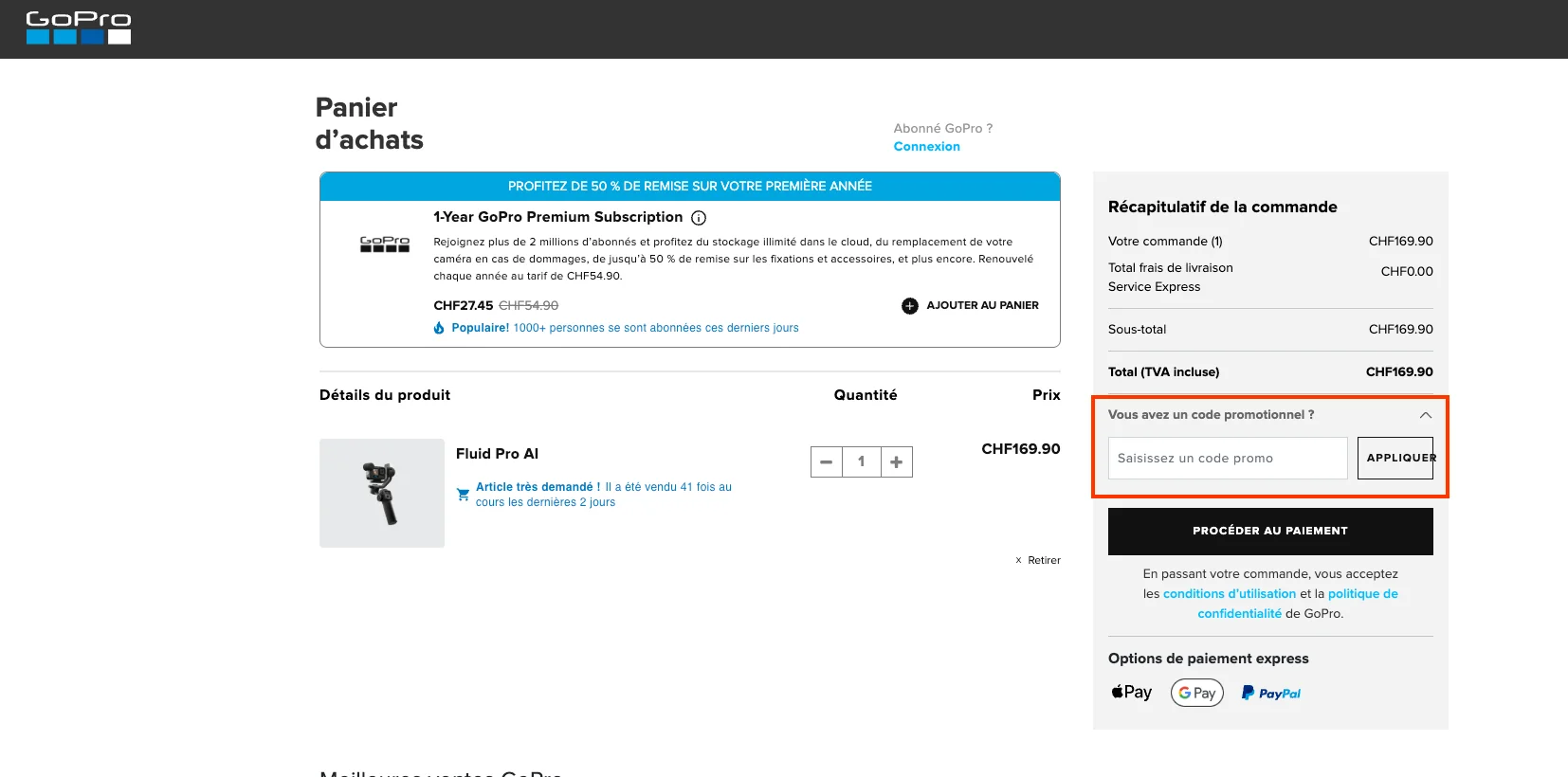 Comment utiliser le code promo ? - GoPro