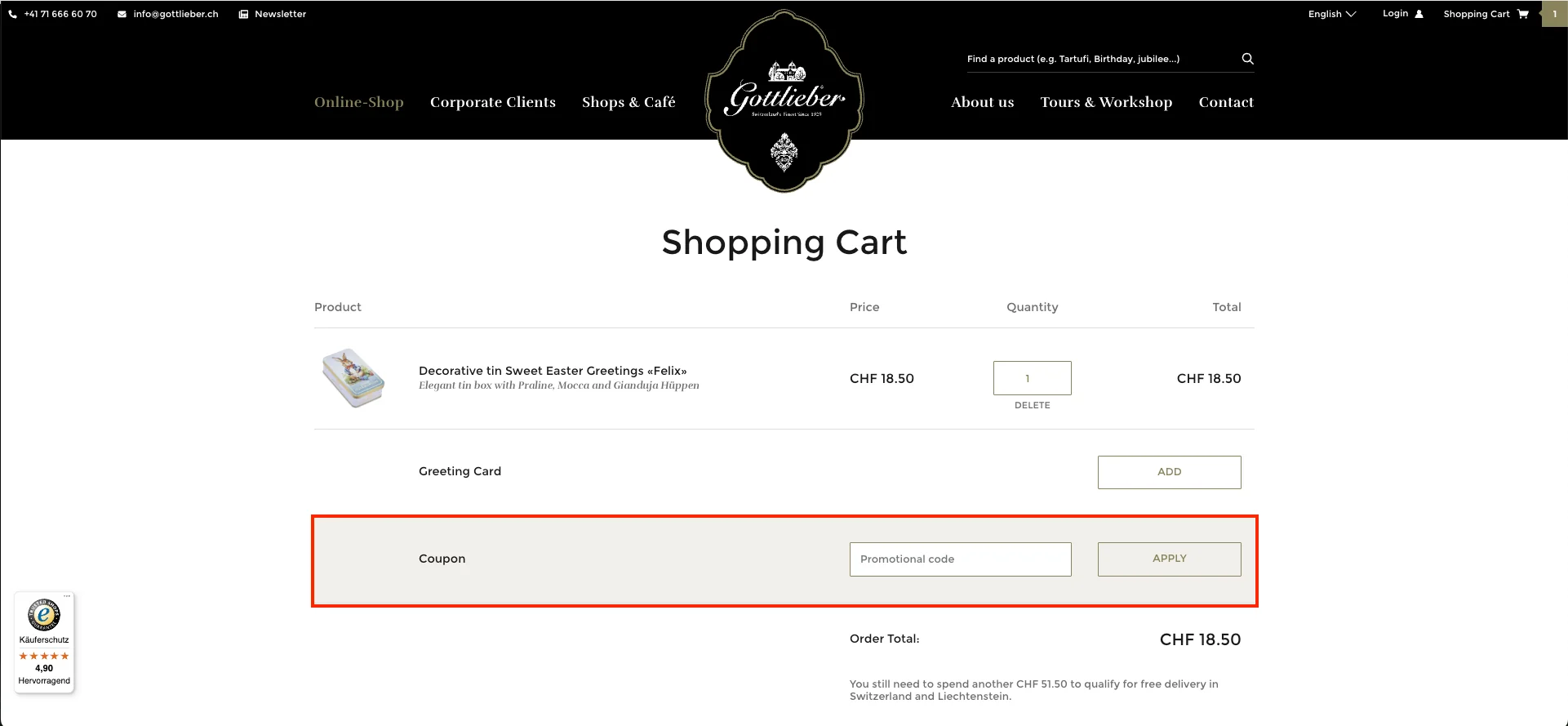 Comment utiliser le code promo ? - Gottlieber