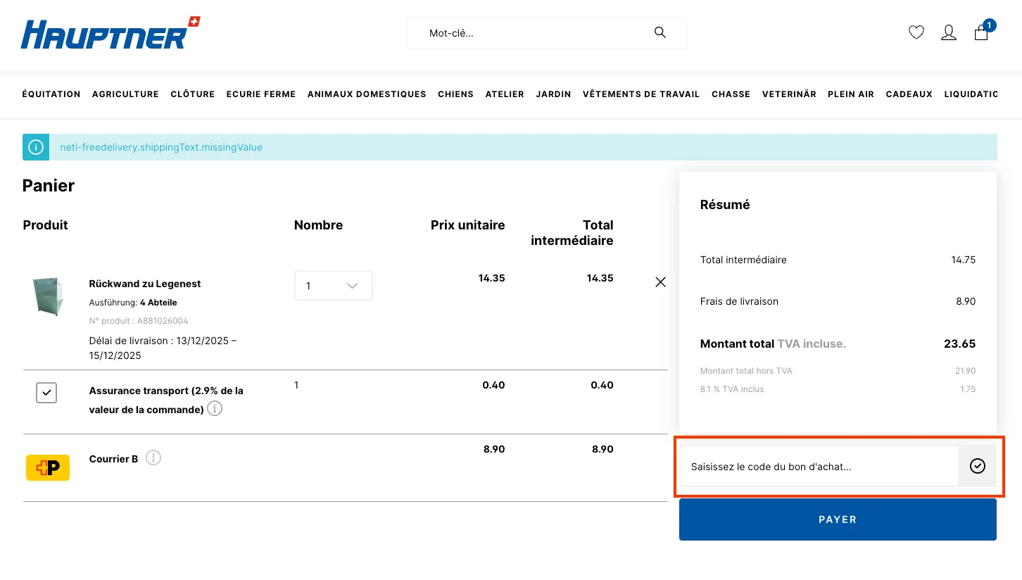 Comment utiliser le code promo ? - Hauptner
