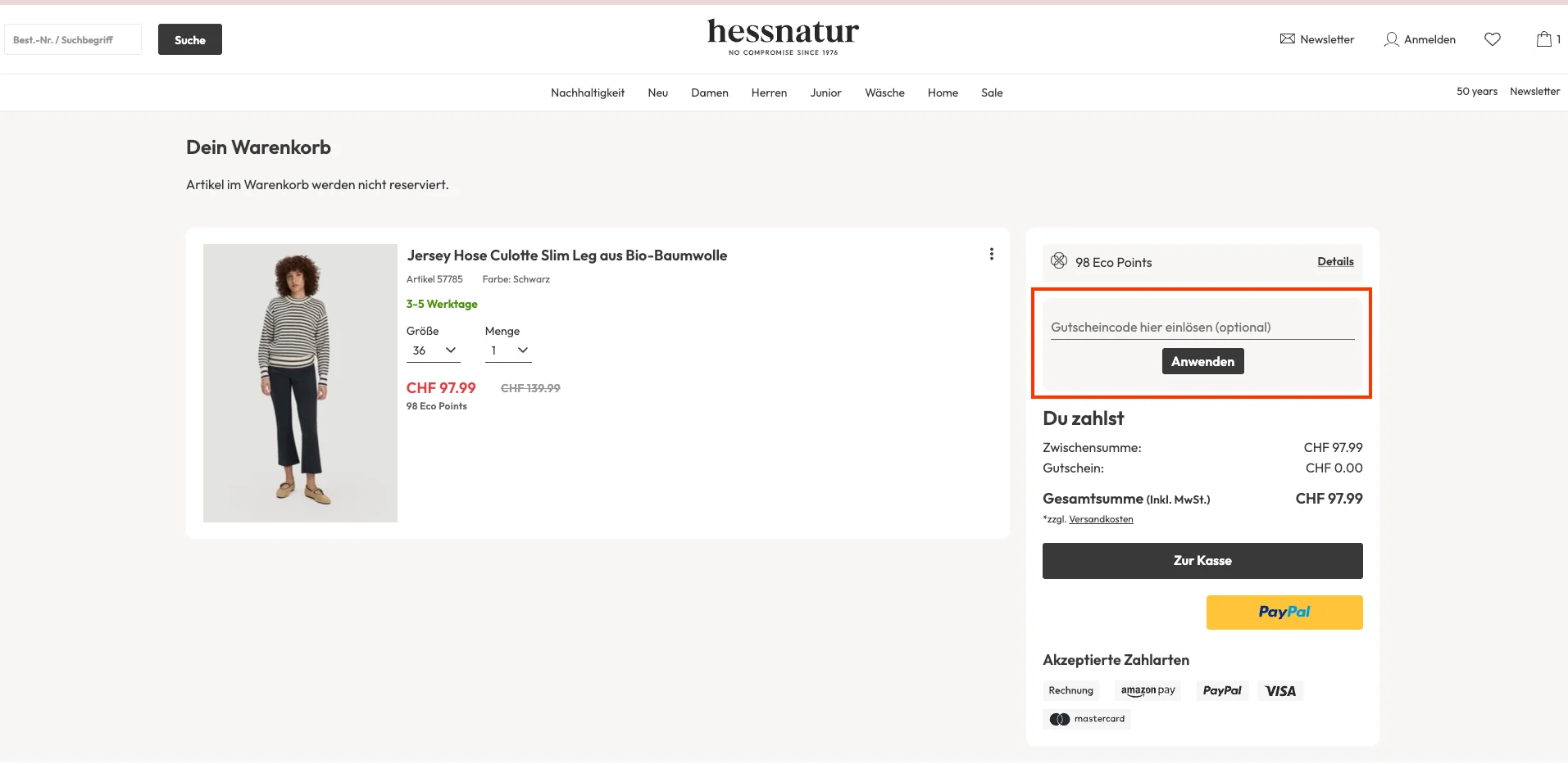 Comment utiliser le code promo ? - Hessnatur