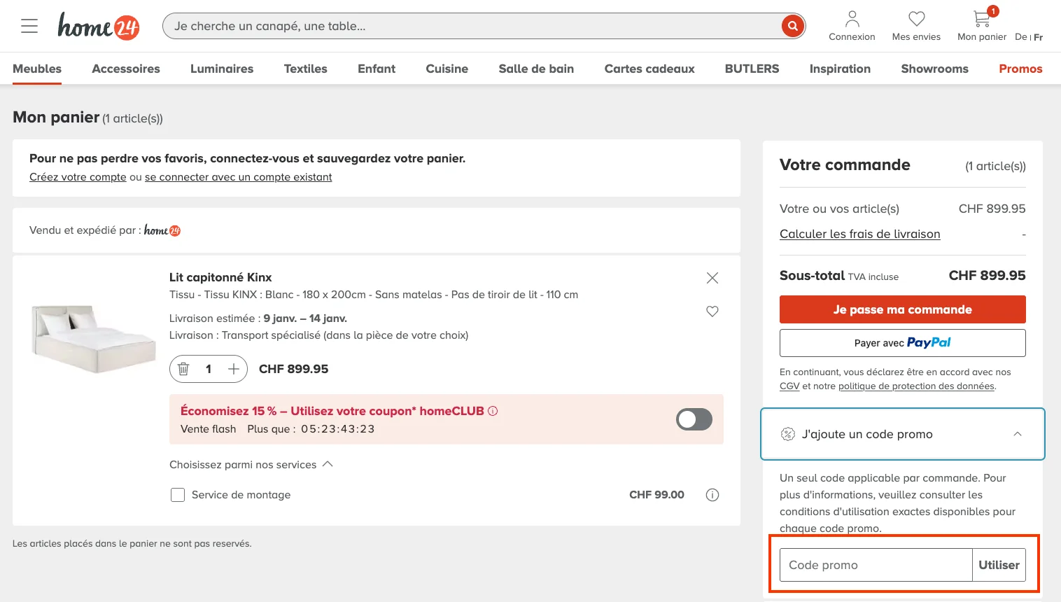 Comment utiliser le code promo ? - Home24